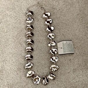Silver Coated Statement Necklace